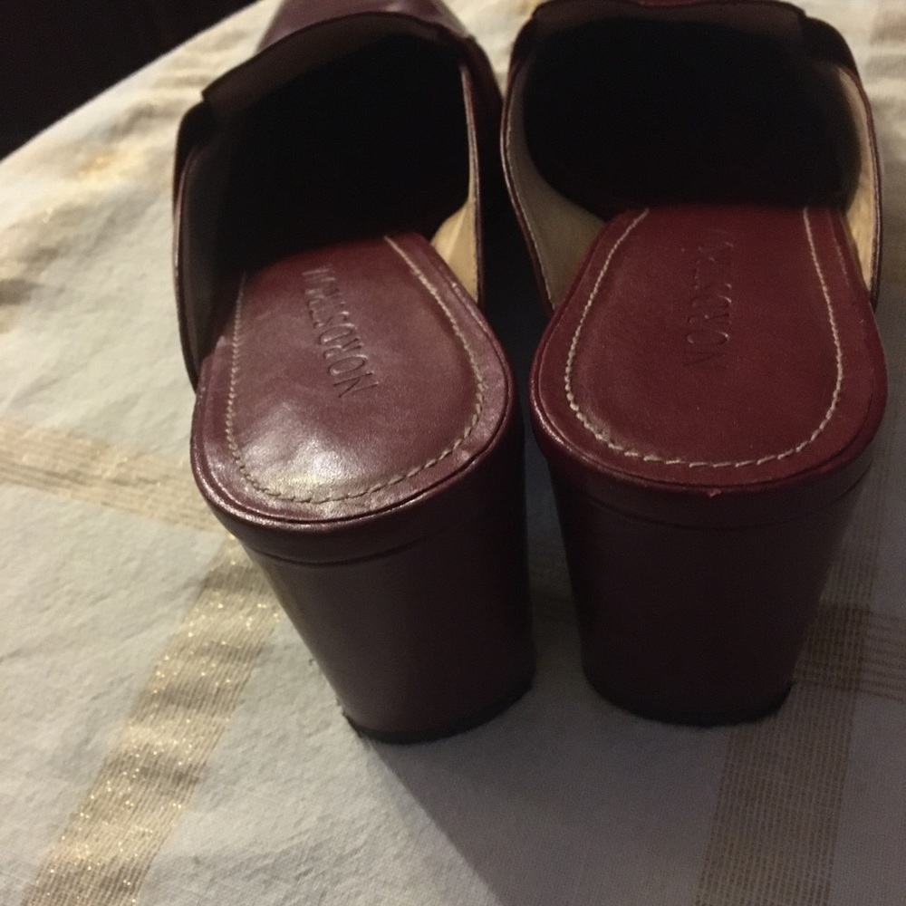 10M DEEP RED NORDSTROM LEATHER SHOES - Picture 8 of 9
